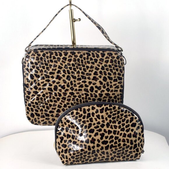 Dennis Basso Cosmetic Bag & Case Set Animal Print‎ New - Picture 1 of 7